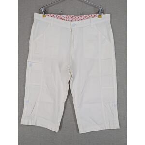 Lee Sinfully Soft Capri Size 16 Petite Off White -0725F30